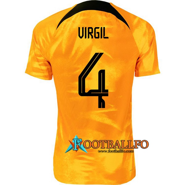 Camiseta Nacional Países Bajos (VIRGIL #4) 2022/2023 Primera