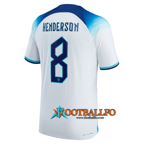 Camiseta Nacional Inglaterra (HENDERSON #8) 2022/2023 Primera