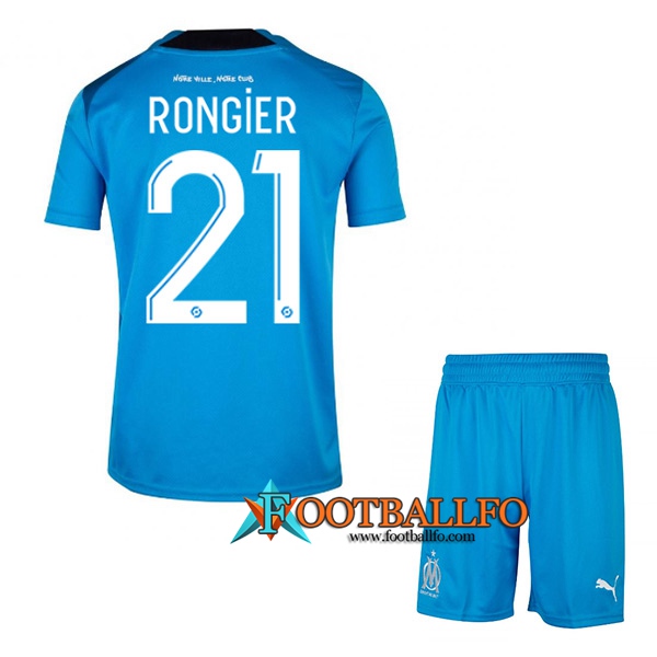 Camisetas De Futbol Marsella (RONGIER #21) Ninos Tercera 2022/2023