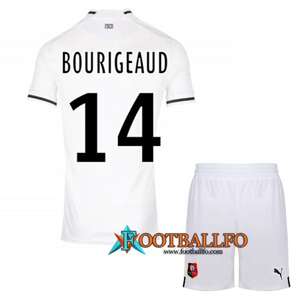 Camisetas De Futbol Stade Rennais (BOURIGEAUD #14) Ninos Segunda 2022/2023