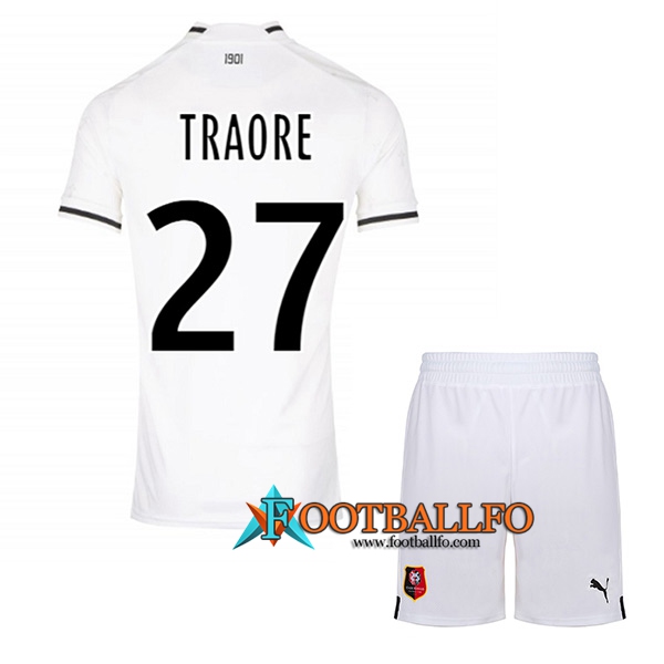 Camisetas De Futbol Stade Rennais (TRAORE #27) Ninos Segunda 2022/2023