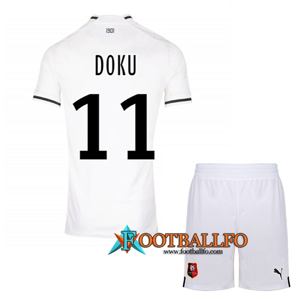 Camisetas De Futbol Stade Rennais (DOKU #11) Ninos Segunda 2022/2023