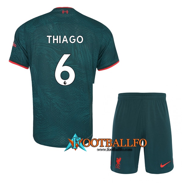 Camisetas De Futbol Liverpool (THIAGO #6) Ninos Tercera 2022/2023