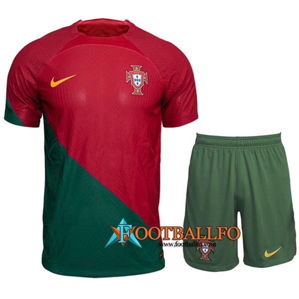 Camisetas Futbol Portugal Primera + Cortos Copa Del Mundo 2022
