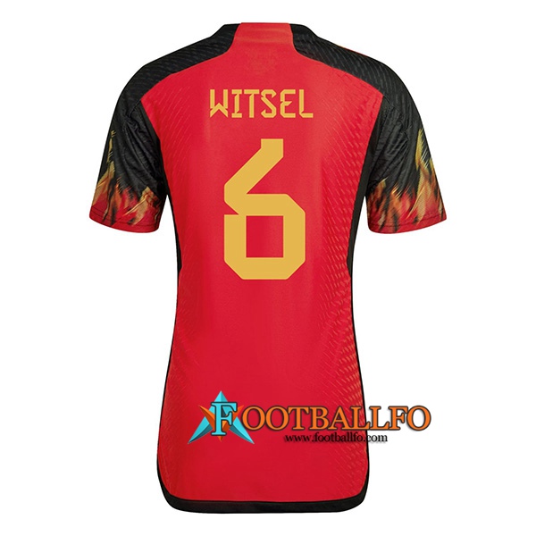 Camisetas De Futbol Bélgica (WITSEL #6) Copa Del Mundo 2022 Primera