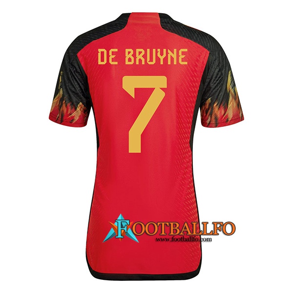 Camisetas De Futbol Bélgica (DE BRUYNE #7) Copa Del Mundo 2022 Primera