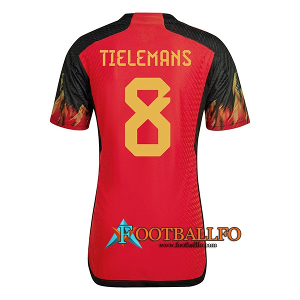 Camisetas De Futbol Bélgica (TIELEMANS #8) Copa Del Mundo 2022 Primera