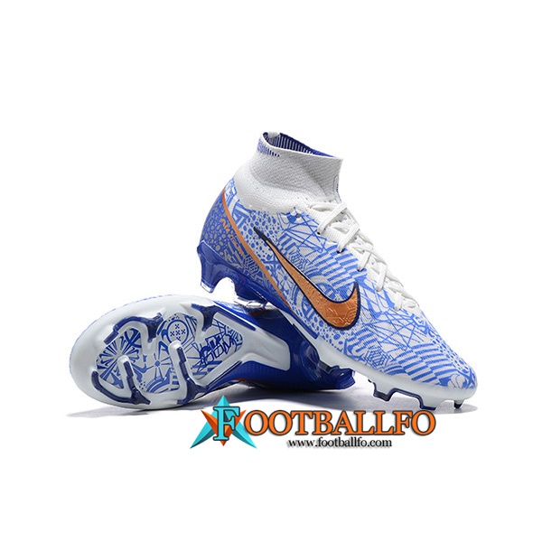 Nike Botas De Fútbol Air Zoom Mercurial Superfly IX Elite FG Azul/Blanco