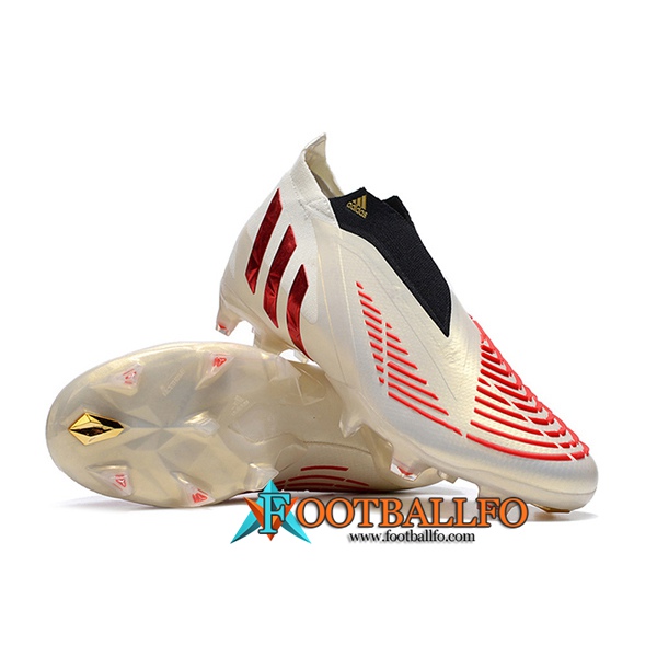 Adidas Botas De Fútbol Predator Edge Geometric+ FG Dorado/Rojo