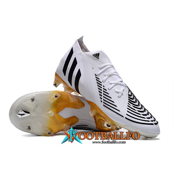 Adidas Botas De Fútbol Predator Edge Geometric.1 FG Blanco/Negro