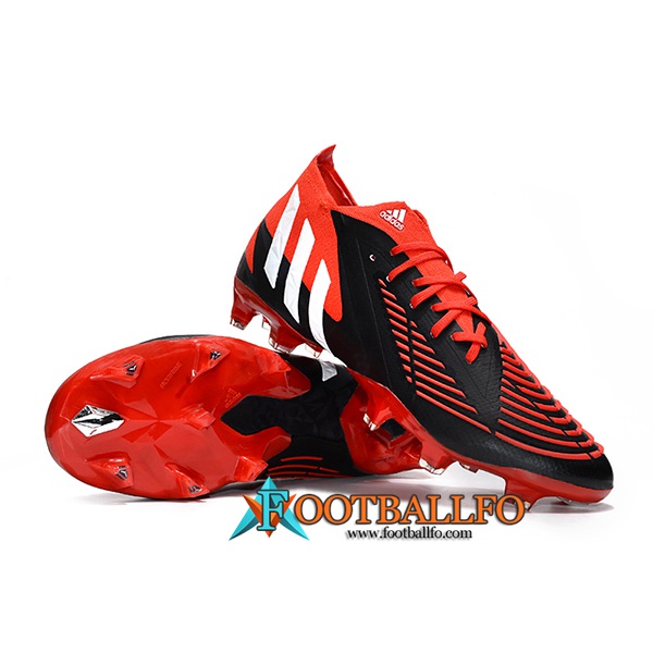 Adidas Botas De Fútbol Predator Edge Geometric.1 FG Rojo/Negro