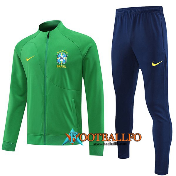 Chandal Equipos De Futbol - Chaqueta Brasil Verde 2022/2023