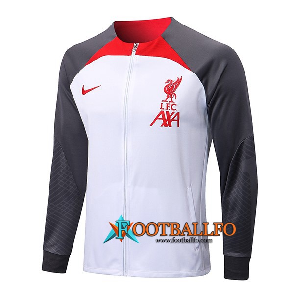 Chaquetas Futbol FC Liverpool Blanco/Gris 2022/2023