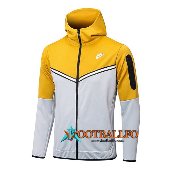 Chaqueta Con Capucha Nike Gris/Amarillo 2022/2023