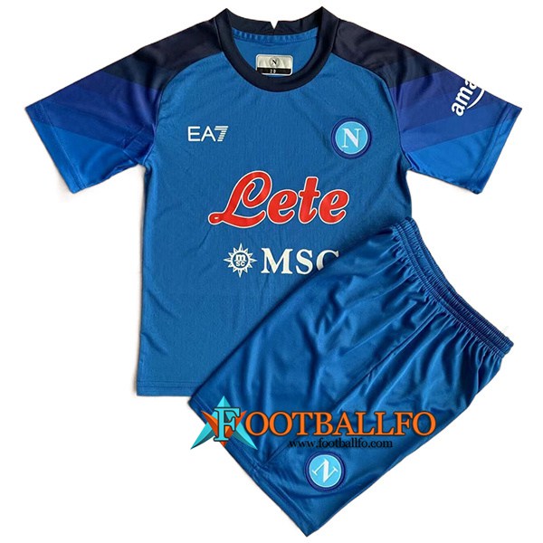 Nueva Camisetas De Futbol SSC Napoli Ninos Primera 2022/2023