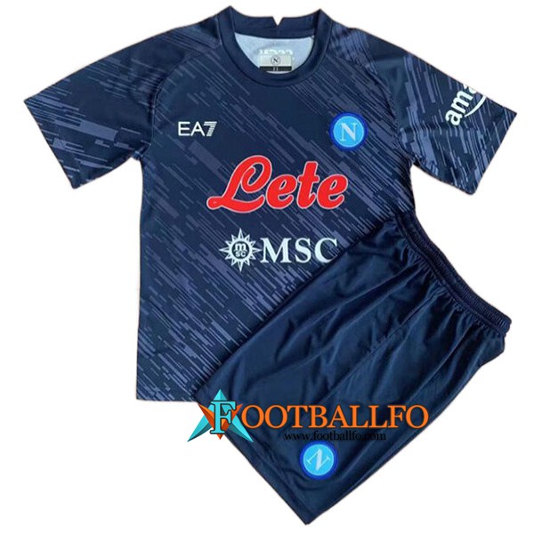 Nueva Camisetas De Futbol SSC Napoli Ninos Tercera 2022/2023