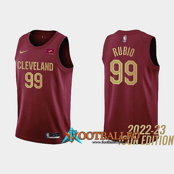 Camisetas Cleveland Cavaliers (RUBIO #99) 2022/23 Rojo Foncé