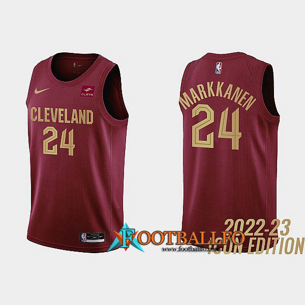Camisetas Cleveland Cavaliers (MARKKANEN #24) 2022/23 Rojo Foncé