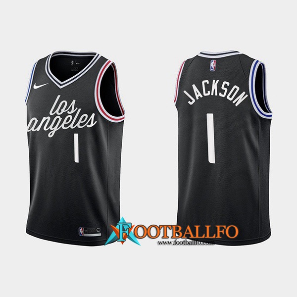 Camisetas Los Angeles Clippers (JACKSON #1) 2022/23 Negro