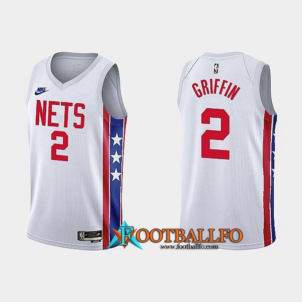 Camisetas Brooklyn Nets (GRIFFIN #2) 2022/23 Blanco