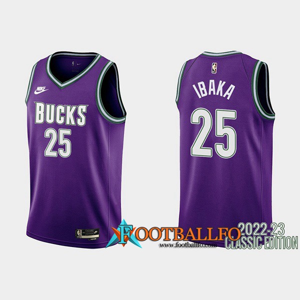 Camisetas Brooklyn Nets (IBAKA #25) 2022/23 Violeta