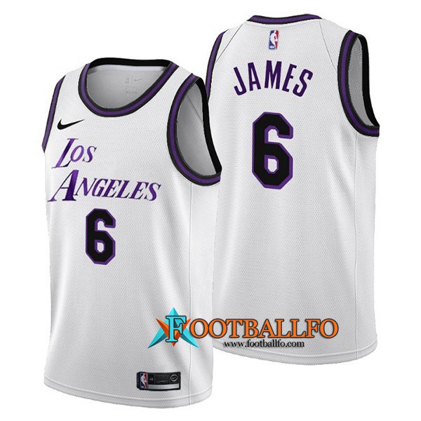 Camisetas Los Angeles Lakers (JAMES #6) 2022/23 Blanco