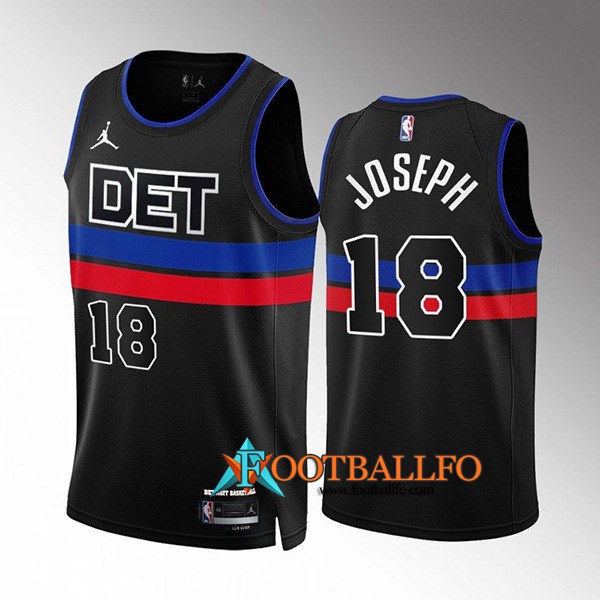 Camisetas Detroit Pistons (JOSEPH #18) 2022/23 Negro