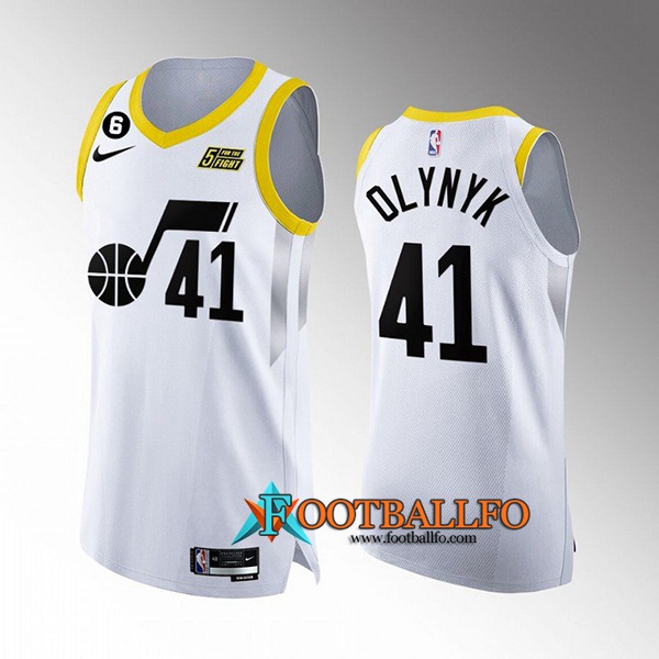 Camisetas Utah Jazz (OLYNYK #41) 2022/23 Blanco
