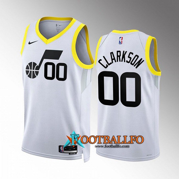 Camisetas Utah Jazz (CLARKSON #00) 2022/23 Blanco