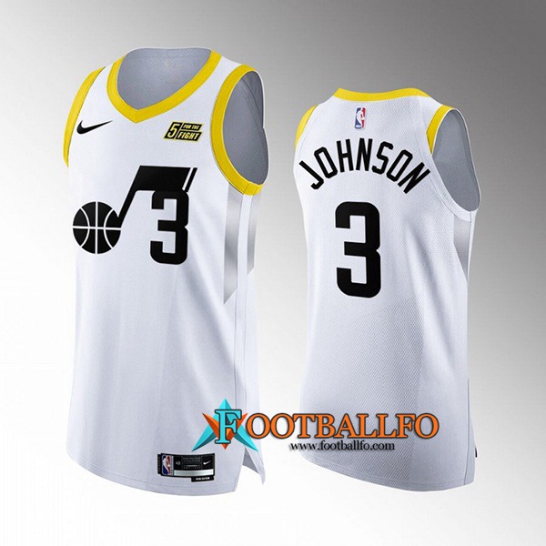 Camisetas Utah Jazz (JOHNSON #3) 2022/23 Blanco