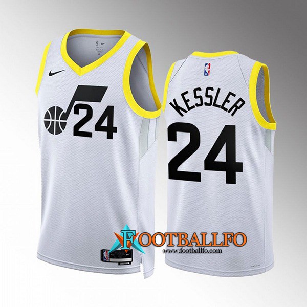 Camisetas Utah Jazz (KESSLER #24) 2022/23 Blanco
