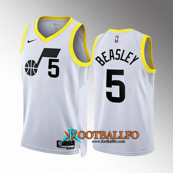 Camisetas Utah Jazz (BEASLEY #5) 2022/23 Blanco