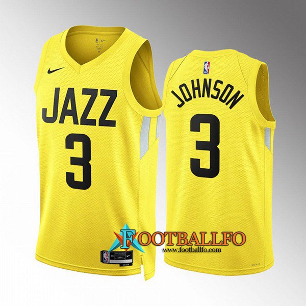 Camisetas Utah Jazz (JOHNSON #3) 2022/23 Amarillo