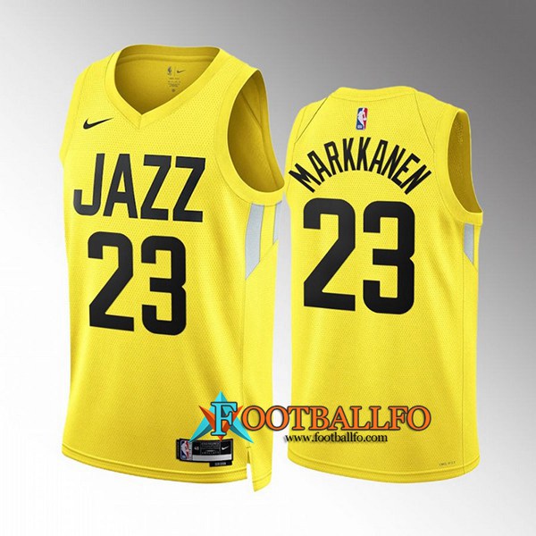 Camisetas Utah Jazz (MARKKANEN #23) 2022/23 Amarillo