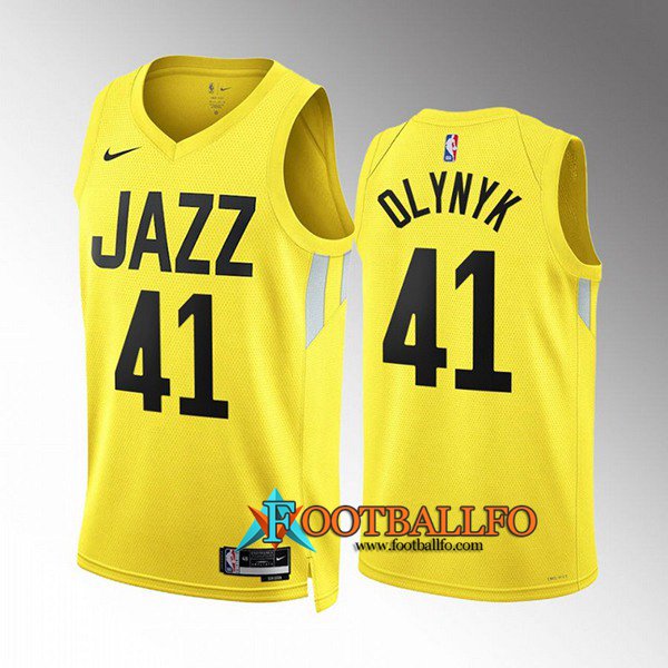 Camisetas Utah Jazz (OLYNYK #41) 2022/23 Amarillo