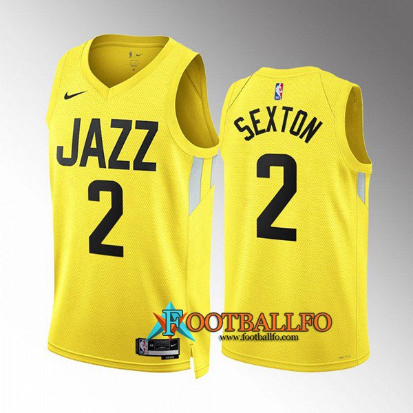 Camisetas Utah Jazz (SEXTON #2) 2022/23 Amarillo