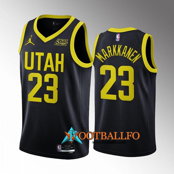 Camisetas Utah Jazz (MARKKANEN #23) 2022/23 Negro