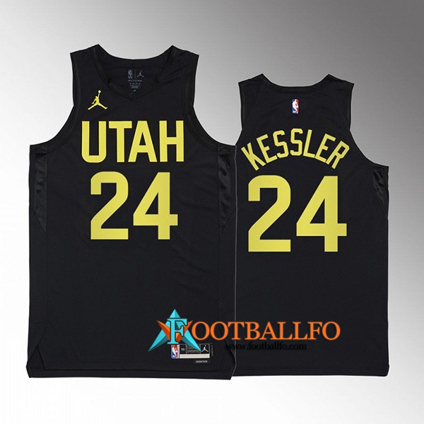 Camisetas Utah Jazz (KESSLER #24) 2022/23 Negro