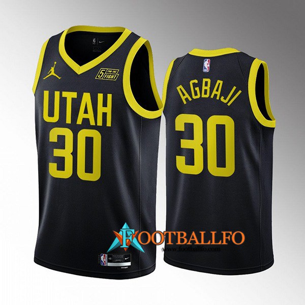 Camisetas Utah Jazz (AGBAJI #30) 2022/23 Negro