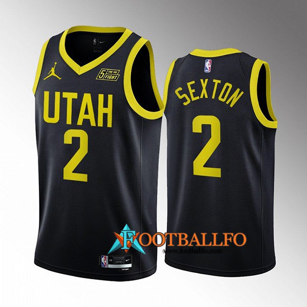 Camisetas Utah Jazz (SEXTON #2) 2022/23 Negro