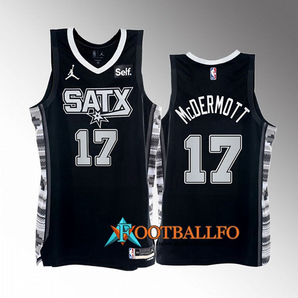 Camisetas San Antonio Spurs (McDERMOTT #17) 2022/23 Negro