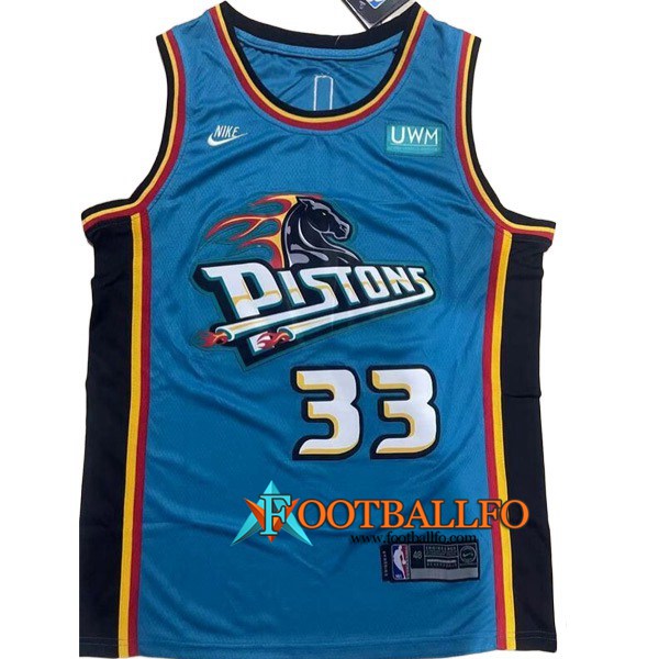Camisetas Detroit Pistons (HILL #33) 2022/23 Azul Claro