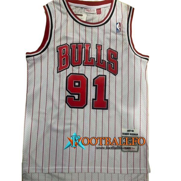 Camisetas Chicago Bulls (RODMAN #91) 2022/23 Blanco