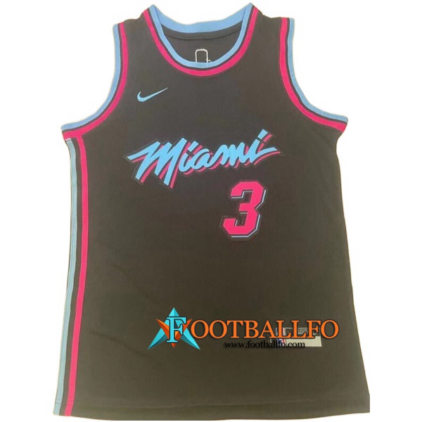 Camisetas Miami Heat (WADE #3) 2022/23 Negro