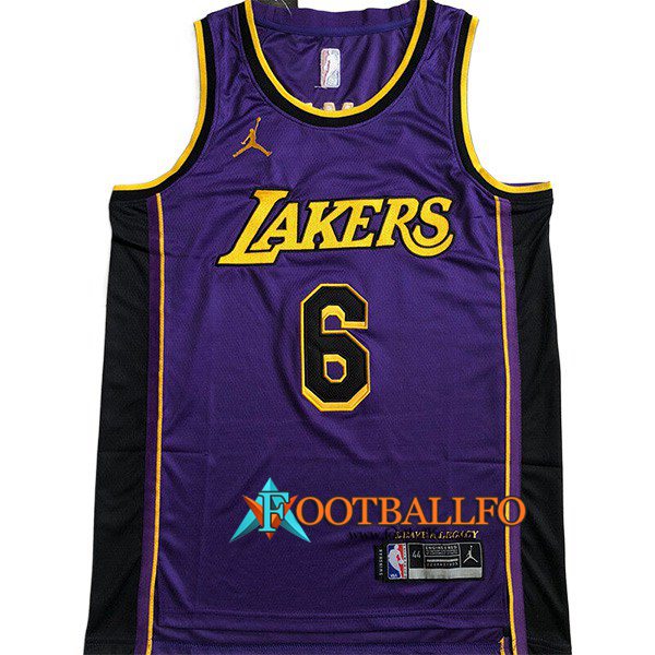 Camisetas Los Angeles Lakers (JAMES #6) 2022/23 Violeta
