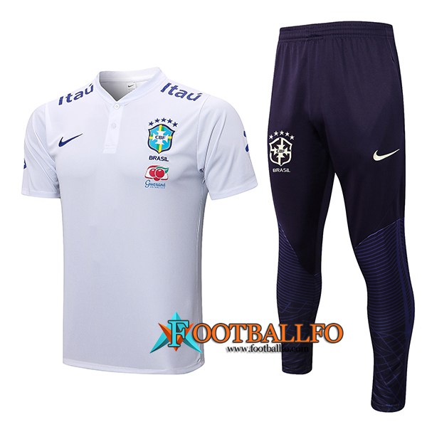 Camiseta Polo Brasil Blanco 2022/2023
