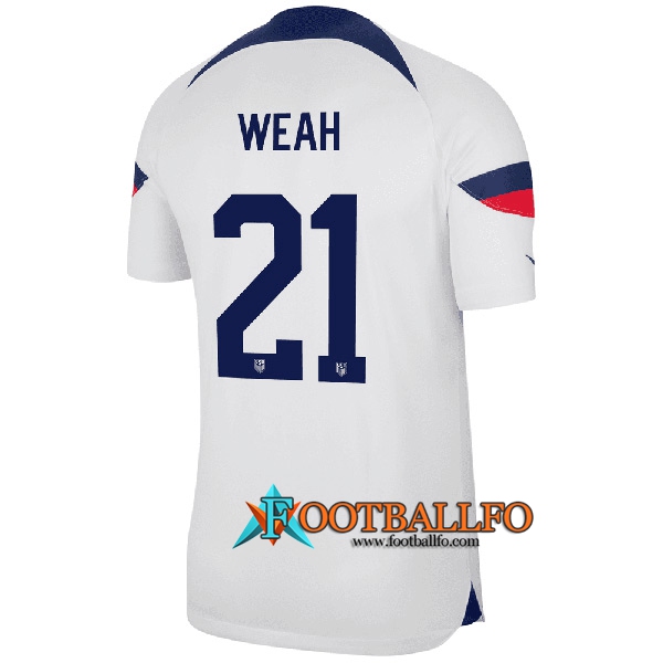 Camiseta Equipo Nacional Estados Unidos (WEAH #21) 2022/2023 Primera