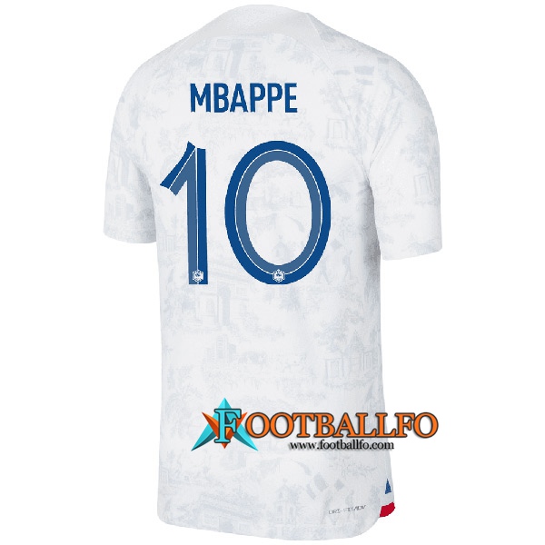 Camiseta Equipo Nacional Francia (MBAPPE #10) 2022/2023 Segunda