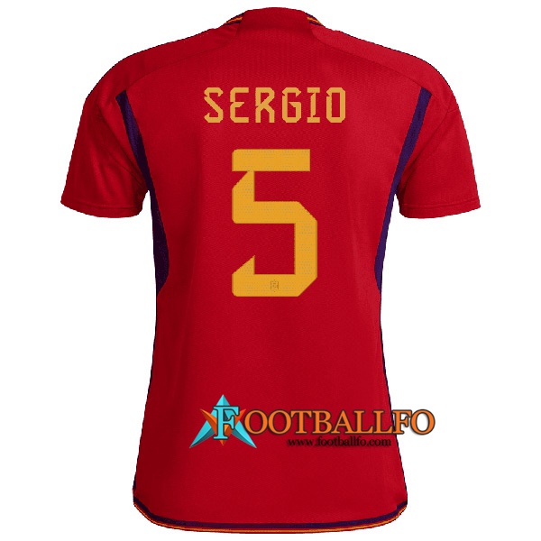 Camiseta Equipo Nacional España (SERGIO #5) 2022/2023 Primera
