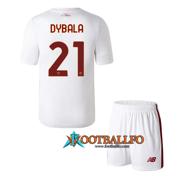 Camisetas De Futbol AS Roma (DYBALA #21) Ninos Segunda 2022/2023